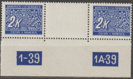 036/ Pof. DL 11; Border Interarch, Plate Number 1-1A-39 - Unused Stamps