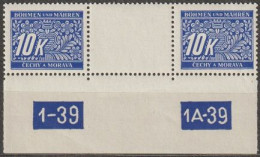 037/ Pof. DL 13; Border Interarch, Plate Number 1-1A-39 - Unused Stamps