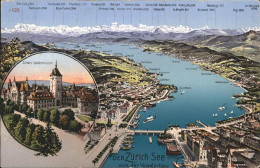 11377251 Zuerich Zuerichsee Vogelschau Landesmuseum Zuerich - Otros & Sin Clasificación