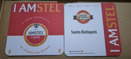 AMSTEL HISTORIC SET BRAZIL BREWERY  BEER  MATS - COASTERS #018 BAR SANTO BUTIQUIM - Sotto-boccale