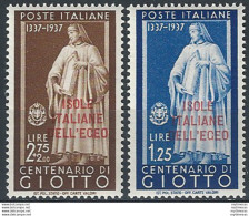 1938 Egeo Giotto 2v. MNH Sassone N. 109/110 - Altri & Non Classificati