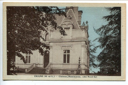 Sépia Et Bleu Voyagé 1933 * ÉRIGNÉ Château Bessonneau Côté Nord-Est - Otros & Sin Clasificación