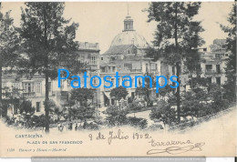 228759 SPAIN ESPAÑA CARTAGENA SQUARE PLAZA DE SAN FRANCISCO POSTAL POSTCARD - Other & Unclassified