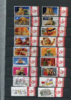 Belgie Duostamps Garfield Muppets 18 X Gestempeld Gepersonaliseerde Zegels (staat Zie Scan)  Strips Comics BD - Usados