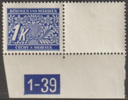 040/ Pof. DL 9; Border Stamp With Coupon, Plate Number 1-39 - Nuovi