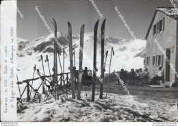 Az141 Cartolina Roccaraso Sosta Di Sciatori Al Rifugio Della Selletta D'aremogna - L'Aquila