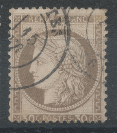 Lot N°83421   Variété/n°56, Oblitéré Cachet à Date, Fond Ligné - 1871-1875 Ceres