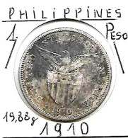 PHILIPPINES  US.Période 1 PESO   Année 1910s   KM172, Ag. 0.800, TTB - Philippines