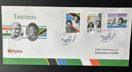 Tanzania 2019 Mi. 5444 - 5446 FDC 1er Jour Mohandas Mahatma Gandhi India 150th Anniversary - Tansania (1964-...)