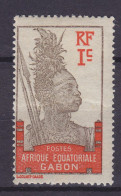 Gabon 1910/22 Mi. 49b, 1c. Pahouinkrieger, MH* - Ongebruikt