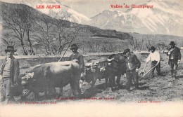 SAINT-BONNET-en-CHAMPSAUR (Hautes-Alpes) - Travaux De Labour - Attelage De Boeufs Tirant La Charrue - Agriculture - Otros & Sin Clasificación