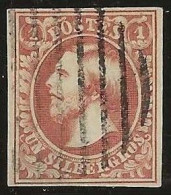 Luxembourg  .  Y&T   .   2   (2 Scans)    .    O    .    Oblitéré - 1852 Wilhelm III.