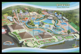 North Korea 2014 Mih. 6091/92 (Bl.876) Munsu Water Park MNH ** - Korea (Nord-)