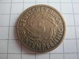 Germany 5 Rentenpfennig 1924 J - 5 Renten- & 5 Reichspfennig