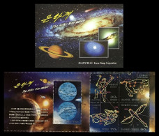 North Korea 2014 Mih. 6098/102 Space. Astronomy. Milky Way Galaxy (booklet) MNH ** - Corée Du Nord