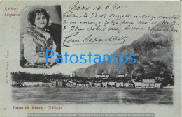 228762 ITALY LAGO DI LECCO MALGRATE & COSTUMES WOMAN CIRCULATED TO ARGENTINA POSTAL POSTCARD - Autres & Non Classés