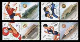 North Korea 2014 Mih. 6127/30 Sports. Table Tennis. Marathon. Weightlifting. Judo (with Labels) MNH ** - Korea (Nord-)