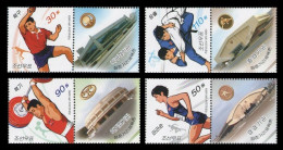 North Korea 2014 Mih. 6127/30 Sports. Table Tennis. Marathon. Weightlifting. Judo (with Labels) MNH ** - Corea Del Norte