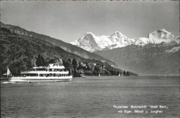 11357841 Thunersee Motorschiff Stadt Bern Eiger Moench Jungfrau Thun - Andere & Zonder Classificatie