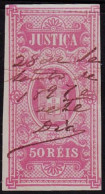 Revenue/ Fiscaux/ Fiscal, Portugal - 1893. Justiça -|- 50 Réis - Gebraucht