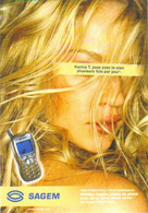 Carte Postale "Cart'Com" (2001) - Mobiles Sagem (téléphone Portable) Karina T. - Advertising