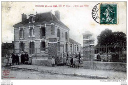 10 LUSIGNY L'ECOLE DES FILLES COLL CHARLOT VOYAGEE 1911 - Otros & Sin Clasificación