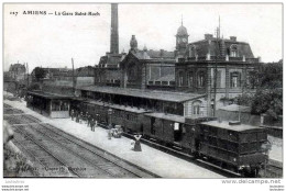 80 AMIENS LA GARE SAINT ROCH AVEC TRAIN EN GARE EDIT CARON - Amiens