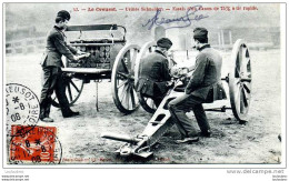 71 LE CREUSOT USINES SCHNEIDER ESSAIS D'UN CANON DE 75 - Le Creusot