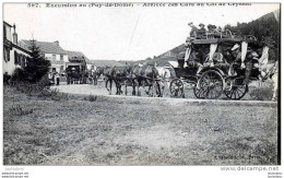 63 ARRIVEE DES CARS AU COL DE CEYSSAT - Andere & Zonder Classificatie