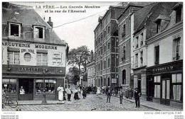 02 LA FERE LES GRANDS MOULINS ET LA RUE DE L'ARSENAL - Sonstige & Ohne Zuordnung