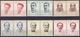 Yugoslavia 1965 - Famous People - Mi 1136 -1141 - MNH**VF - Nuovi