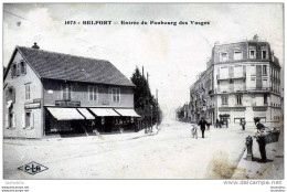 90 BELFORT ENTREE DU FAUBOURG DES VOSGES CLB N°1075 VOYAGEE 1919 - Belfort - Città