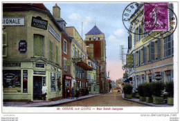 58 COSNE SUR LOIRE RUE SAINT JACQUES  EDIT AUGRAIN N°46 VOYAGEE 1934 - Cosne Cours Sur Loire