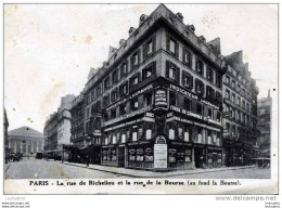 75 PARIS LA RUE DE RICHELIEU ET LA RUE DE LA BOURSE INDICATEUR LAGRANGE EDIT LAGRANGE INDIC - Autres & Non Classés