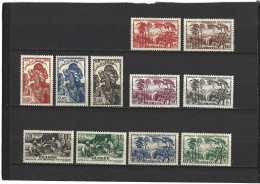 GUINEE   1939-40   Y.T. N° 158  à  168  Complet  NEUF* - Unused Stamps