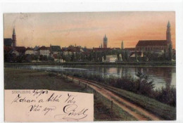 39046808 - Straubing Mit Teilansicht Gelaufen Von 1903. Albumabdruecke An Den Ecken Leicht Fleckig, Sonst Gut Erhalten - Straubing