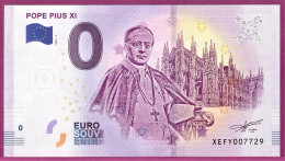 0-Euro XEFY 2019-1 POPE PIUS XI - PAPST PIUS XI. - Prove Private