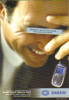 Carte Postale "Cart'Com" (2001) - Mobiles Sagem (téléphone Portable) Richard G. - Reclame