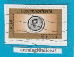 USATI ITALIA POSTA PRIORITARIA 2005 - Ref.1443A  "8^ Emissione" 1 Val. Da € 0,80 - - 2001-10: Usados