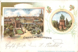 Gruss Aus Wiesbaden - Litho - Wiesbaden