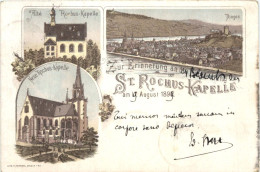 Bingen - Einweihung St. Rochus Kapelle 1895 - Litho - Bingen