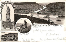 Rüdesheim - Gruss Vom Niederwald - Litho - Vorläfer 1894 - Rüdesheim A. Rh.