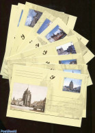 Belgium 2001 Postcard Set, City Views (10 Cards), Unused Postal Stationary, Religion - Transport - Various - Churches,.. - Storia Postale