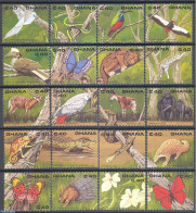 Ghana 1990 RAIN FOREST 20V, Mint NH, Nature - Animals (others & Mixed) - Flowers & Plants - Otros & Sin Clasificación