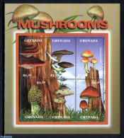 Grenada 2000 Mushrooms 6v M/s, Mint NH, Nature - Mushrooms - Mushrooms