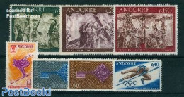 Andorra, French Post 1968 Yearset 1968, Complete, 7v, Mint NH, Various - Yearsets (by Country) - Nuovi