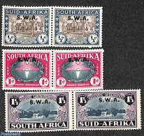 South-West Africa 1939 Hugenotes, 3 Pairs, Mint NH, Religion - Religion - África Del Sudoeste (1923-1990)