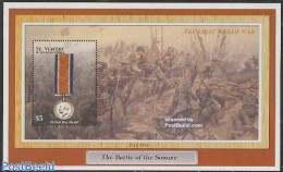 Saint Vincent 2002 Battle Of The Somme S/s, Mint NH, History - Decorations - Militarism - Militares