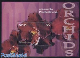 Nevis 2003 Orchids S/s, Odontioda Brocade, Mint NH, Nature - Flowers & Plants - Orchids - St.Kitts-et-Nevis ( 1983-...)