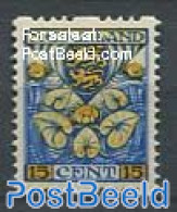 Netherlands 1926 15+15c, Sync. Perf. Stamp Out Of Set, Mint NH, History - Nature - Coat Of Arms - Flowers & Plants - Nuevos